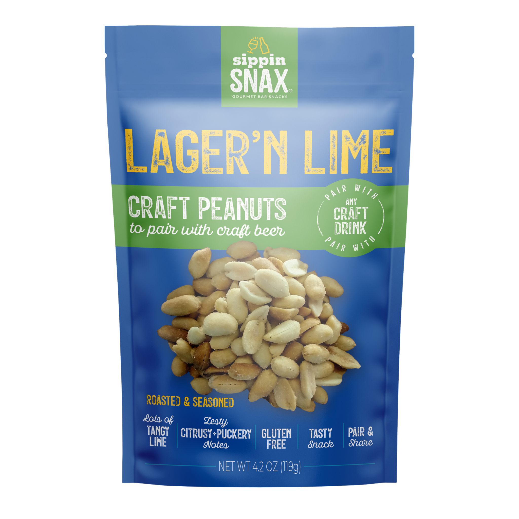 SIPPIN SNAX Lager N Lime Craft Peanuts