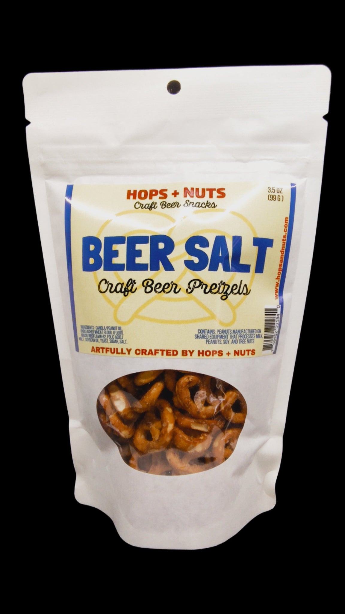 Beer Salt Craft Pretzels 3.4 oz  CASE (12 CT)