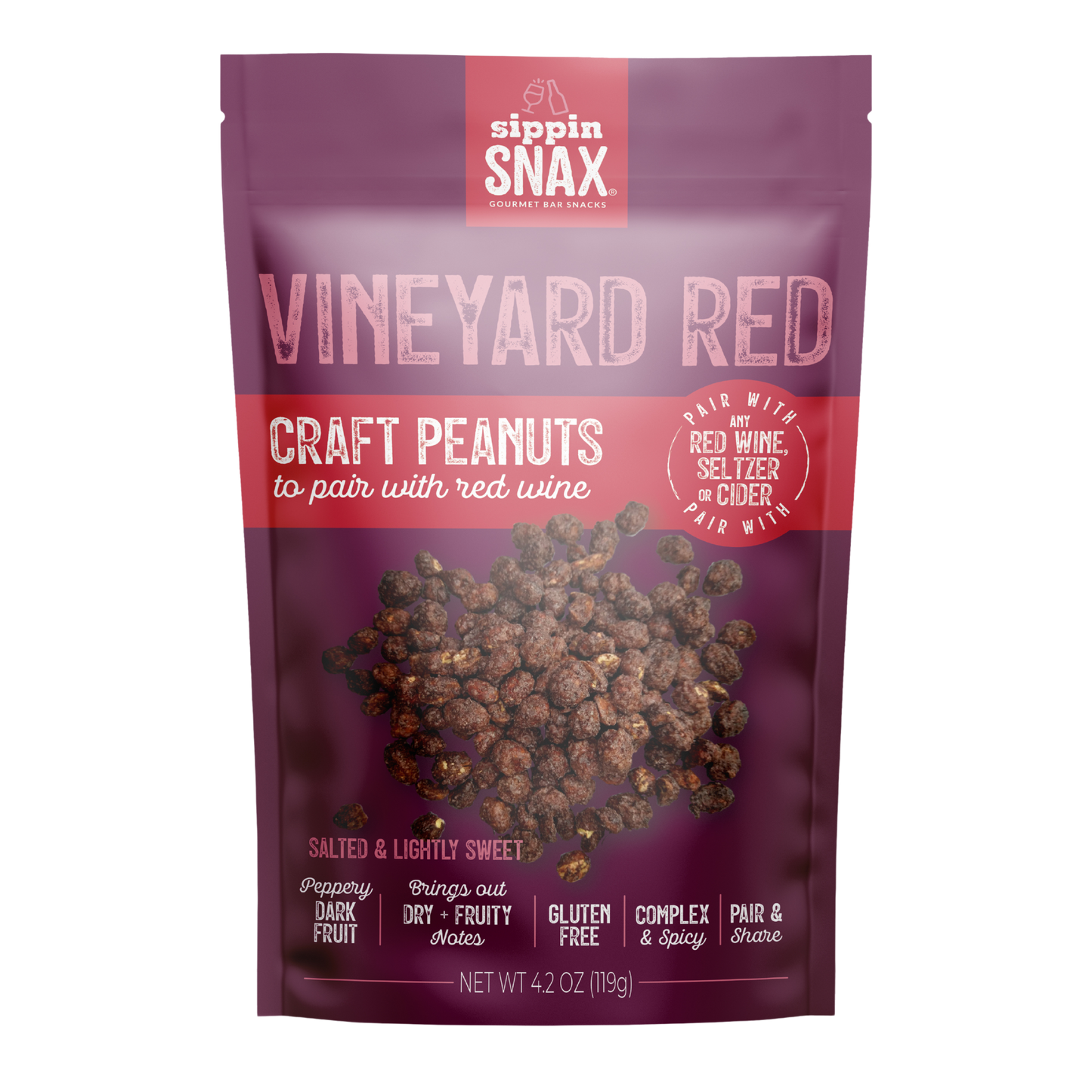 SIPPIN SNAX Vineyard Red Craft Peanuts